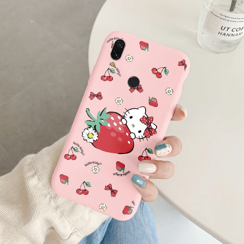 thumbnail image 1 of Funda de teléfono de dibujos animados para Xiaomi Redmi 7 7A Note 7 Pro, bonita funda trasera de silicona tpu anticaída, Cinnamoroll Kuromi, Hello Kitty, 1 of 5