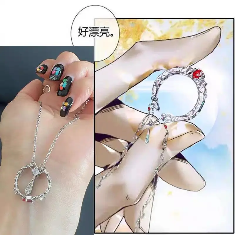 

Tian Guan Ci Fu Anime Accesorios Necklace Women Xie Lian Hua Cheng Necklaces Woman Heaven Officials Blessing Necklace Jewelry