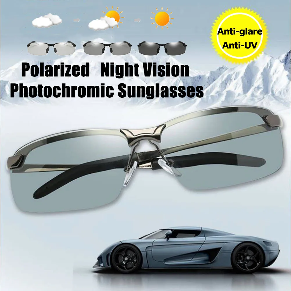 UniversalPolarizedPhotochromicSunglassesDrivingChameleonGlasses