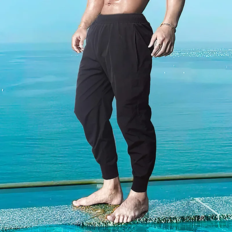 Fitness Trousers Summer Thin Colorful Sweatpants Men Loose-Fit Quick Dry Running Training Gym Pants Sportswear From China