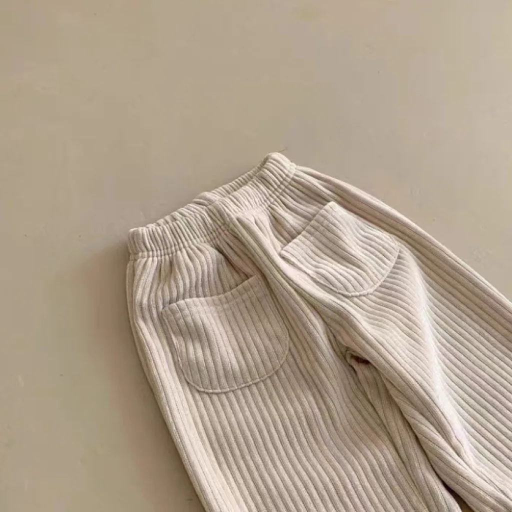 Baby Corduroy Trousers Autumn Winter Thicken Casual Pants Infant Toddler Solid Loose Pants Boy Girls Fashion Harem Pants 6