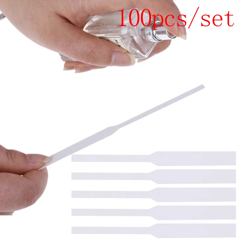 100pcs White Aromatherapy Fragrance Perfume Essential Oils Test Paper Strips Testing Strip 8size عطر رجالي اصلي parfume Paper