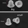 100Pcs Disposable Tattoo Ink Cup Small&Big Size Silicone Permanent Tattoo Makeup Eyebrow Makeup Pigment Container Caps 2