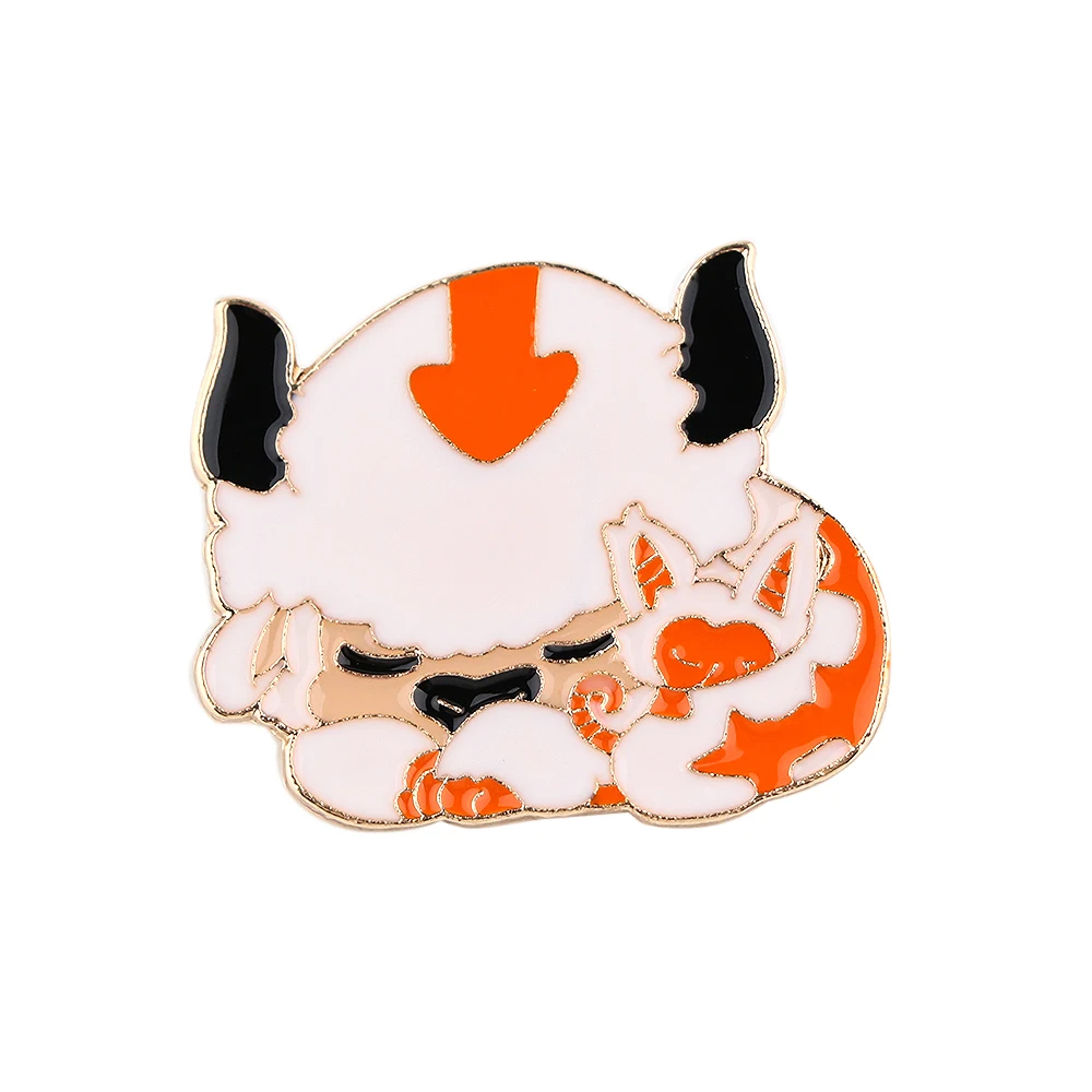 Cartoon Anime Avatar Appa Enamel Pin Cute Anime Badges Brooch for Clothes Backpack Hat Fashion Jewelry Accessories Kids Gifts