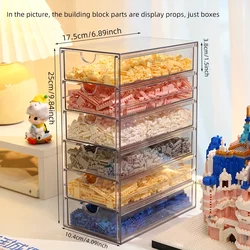 Enhanced Storage Solution: Small Particle Organizer with Transparent Dustproof Drawer (6 layer storage box)
