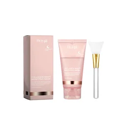 Ouhoe Collagen Peel Off Mask with Brush - Anti - Wrinkle, Firming, Hydrating, Easy Peel, Non - Irritating (A)