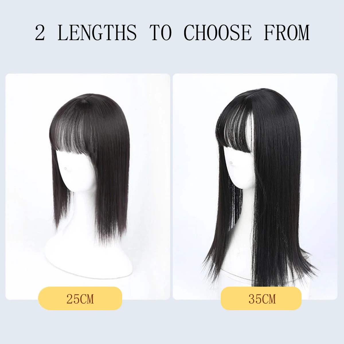 Synthetic Hair Toppers With Bangs Clip In Hair Topper Hair Pieces For Thinning Hair Hair Loss Cover Gray Hair Hair Accessories