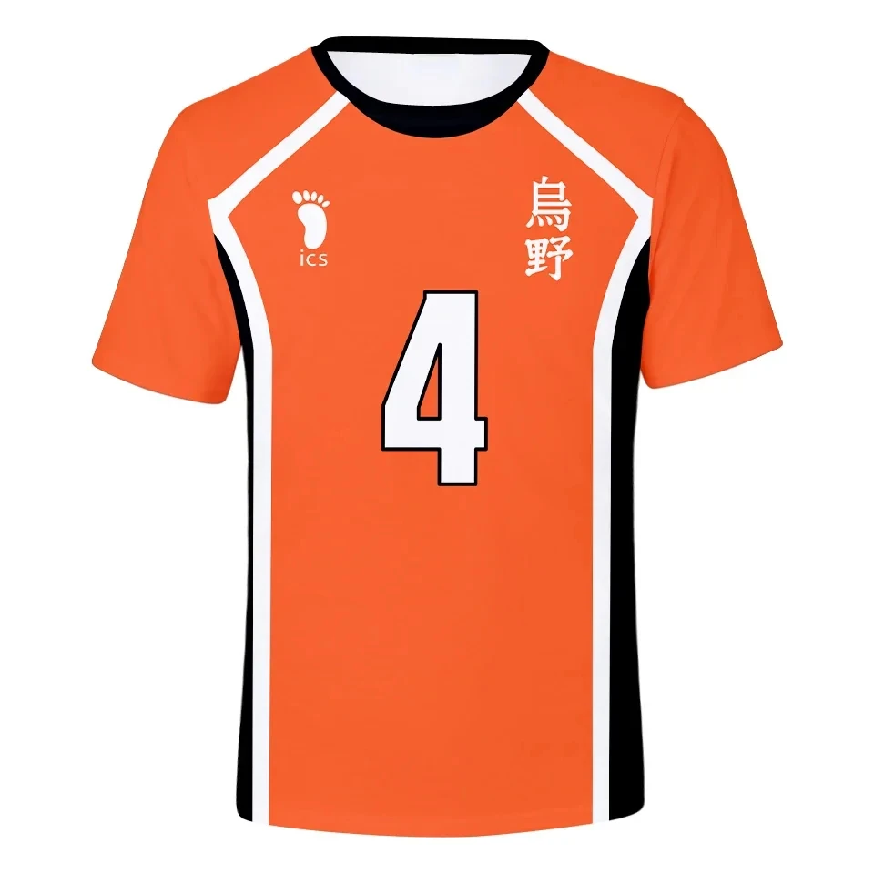 Anime Haikyuu Cosplay T Shirt Men Karasuno High School Hinata Shoyo Kageyama Tobio Volleyball Uniform Funny Tshirts Boy Clothing