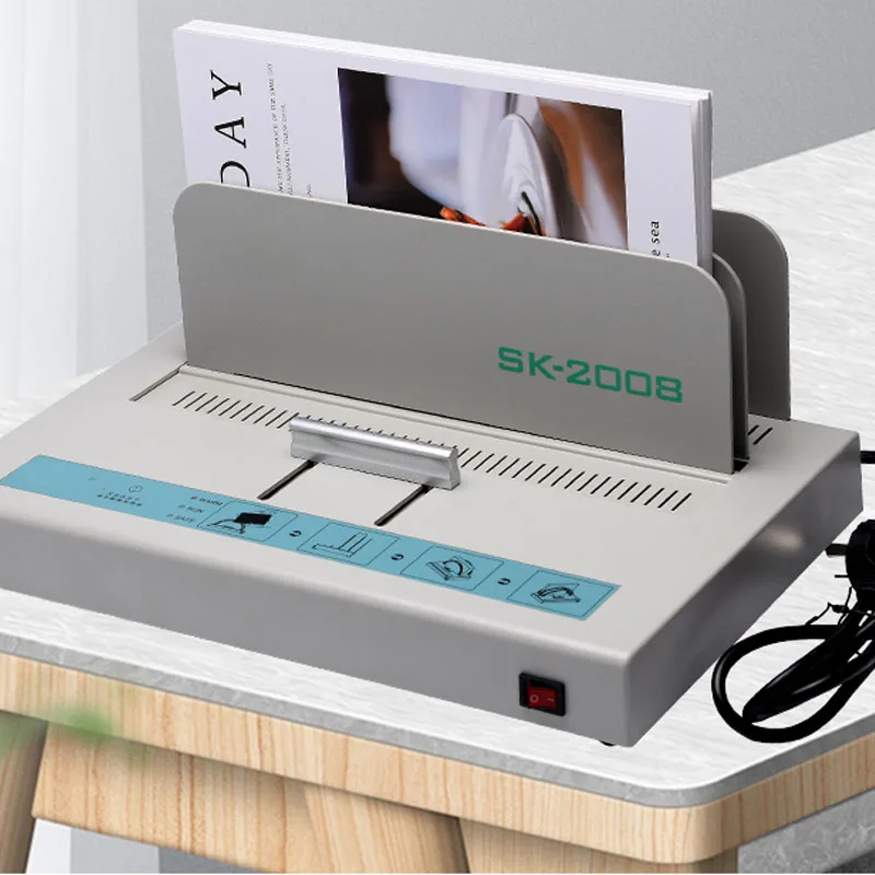 Máquina de Ligação do Derretimento Quente Pequena Máquina de Ligação da Colagem Quente da Mangueira do Derretimento Tira de Colagem Manual do Voucher do Escritório Automático Máquina Geral - Imagem 2