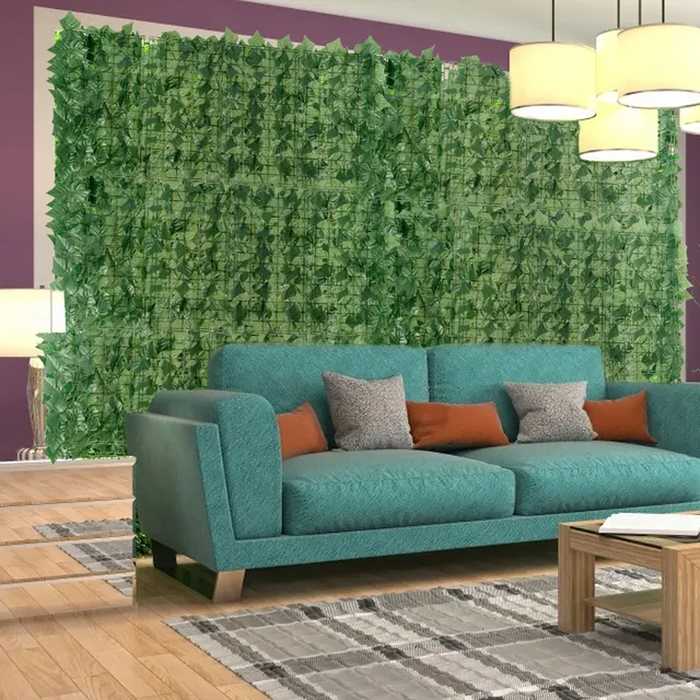 Mesterséges Levelek Kerítés Sövény Panelek Kerti Dekoratív Adatvédelmi Védő Képernyővédő - Image 6