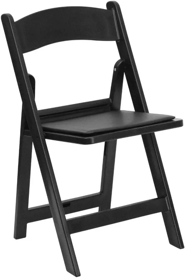 

New Black Resin - 2 Pack 800LB Weight Capacity Comfortable Event Chair - Light Weight Folding Chair Free Shipping