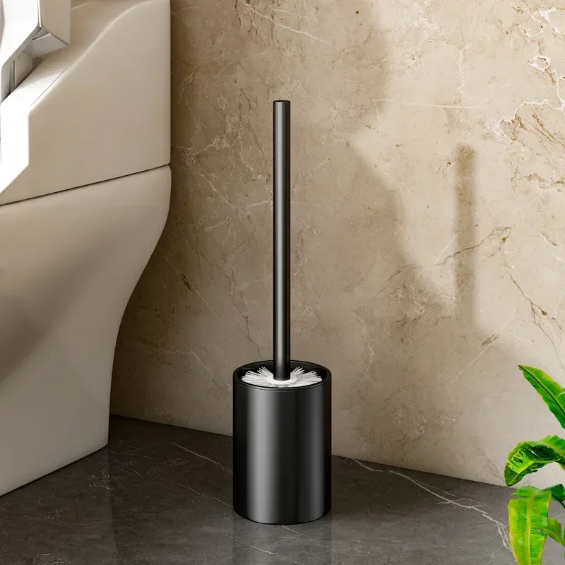 Space Aluminum Toilet Brush No Dead Angle Washing Wall Hanging Perforation-free Cleaning Equipment