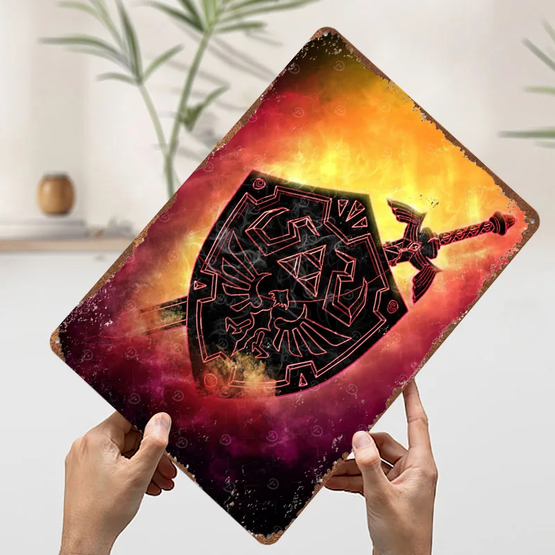 Zelda Game Metal Poster Retro Wall Art Sign
