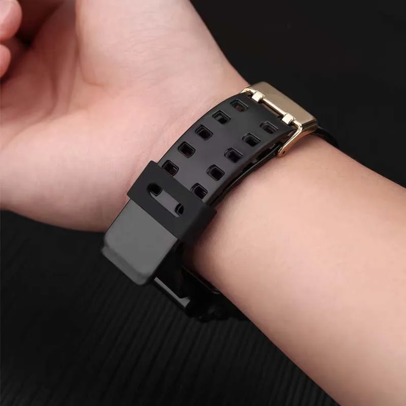 Unisex Resin Ring Silicone Rubber Watch Accessory with Movable Loop Buckle (Multiple Sizes Available)
