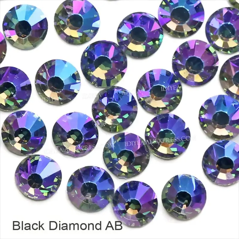 Stunning Unusual Quality! Multi Colors Crystal AB SS12-SS30 Non Hot Fix Rhinestone Flat Back Strass Nail Glitters Garment Stone 