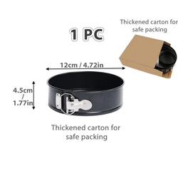 Nonstick Round Cake Pan Set with Removable Bottom and Leakproof Design (1PC - 4inch)