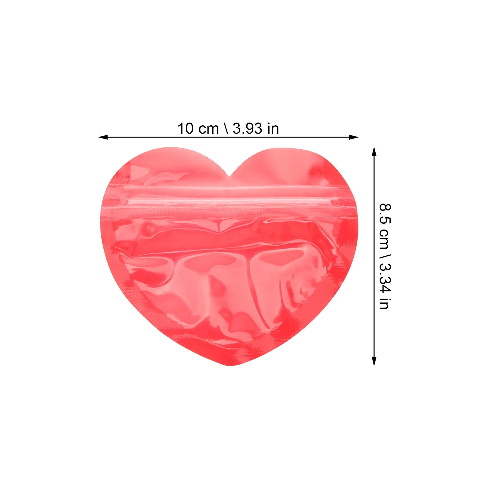 

Valentine'S Day Gift Bag Heart Shaped Plastic Bags Candy Treat Bags Self Sealing Bags Clear Storage Pack Pouches