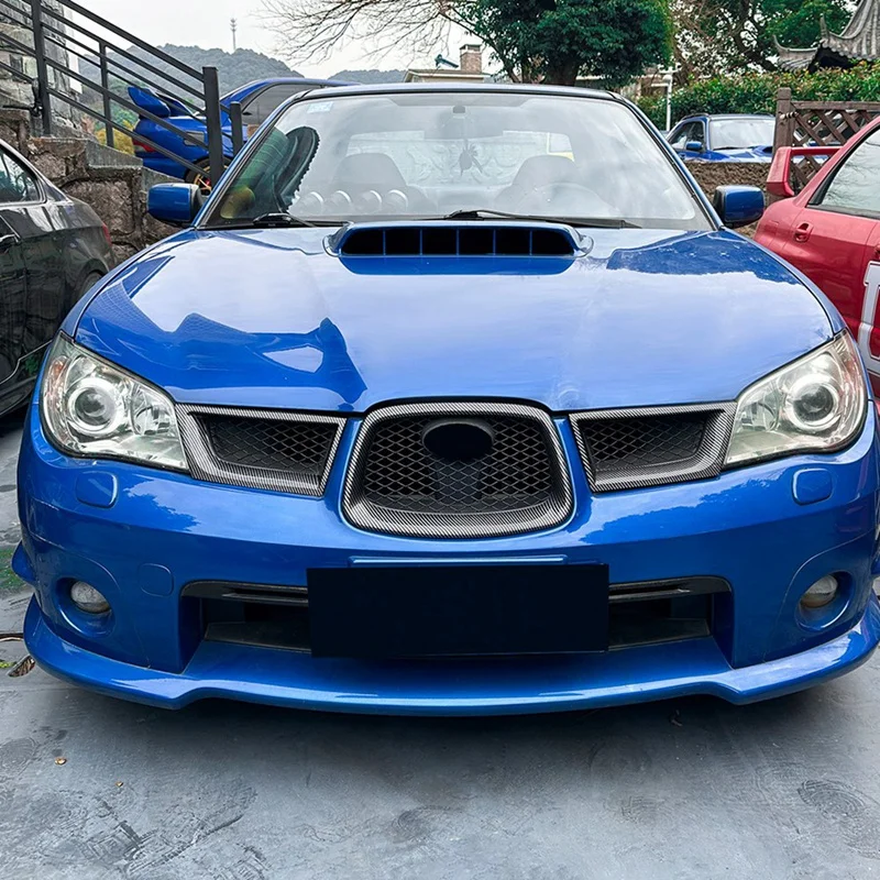 Car Grille Front Hood Grille Racing Bumper Grill Exterior Accessories For Subaru Impreza WRX STI 2006-2007-AD39 bumper grille trim strips