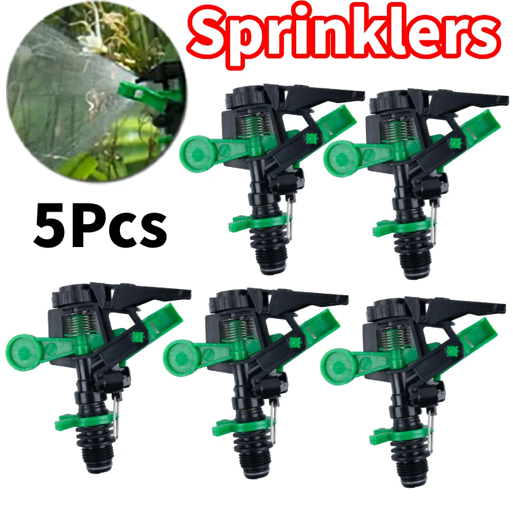 5Pcs ABS Sprinkler Kopf Einstellbar 0-Für 360 Grad 34Ft-60Ft Spray Abstand Rasen Wasser Sprinkler garten Bewässerung Liefert