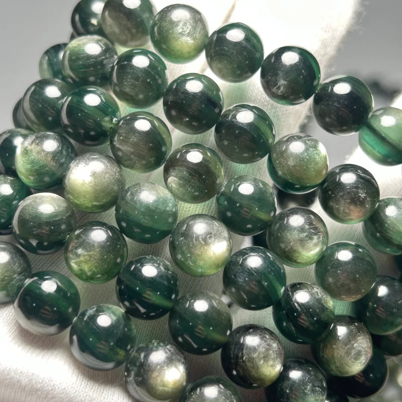 Monet.|green Lepidolite Smooth Round Beads For Jewelry
