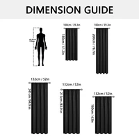 1pc 100% Blackout Curtain with Rod Pocket, Curtains for Living Room, Bedroom, Kitchen, Window Curtain, Drapes in Living Room 2