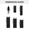 1pc 100% Blackout Curtain with Rod Pocket, Curtains for Living Room, Bedroom, Kitchen, Window Curtain, Drapes in Living Room 2