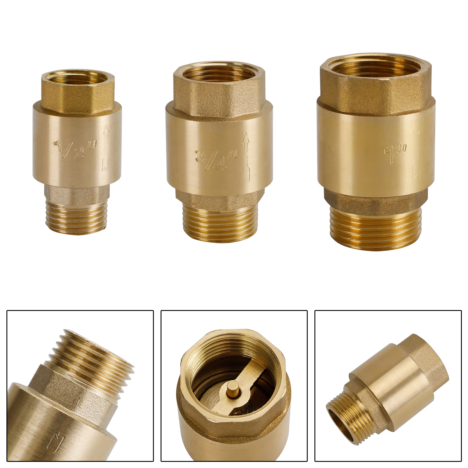 

Areyourshop G1/2 "G3/4" G1 "штыревой к женскому латунный односторонний обратный клапан