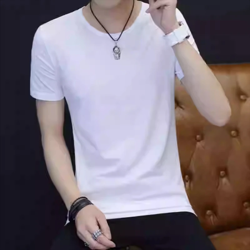 Pure white short sleeves