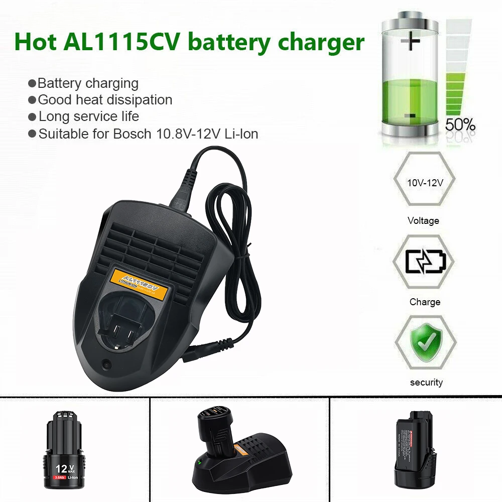 AL1115CV AC Battery Charger For Bosch 10.8V/12V BAT411 BAT412A Li-ion Batteries Power Tool Battery Chargers EU Plug charger adapter battery charger battery charger adapter