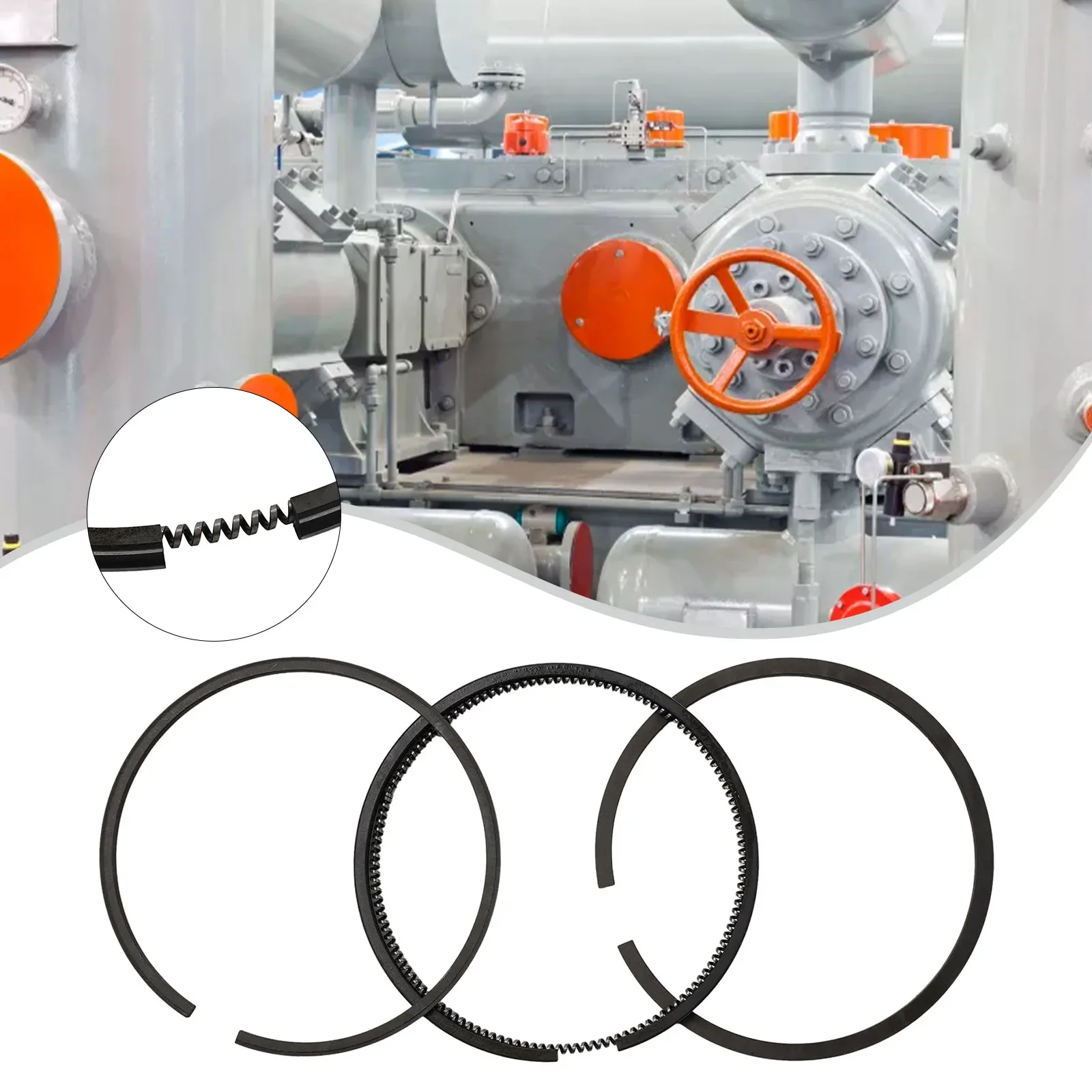 

3pcs Air Compressor Piston Ring Pneumatic-Parts For 42/47/48/51/52/65/90/95/100mm Cylinder Hardware Pneumatic-Tools Parts