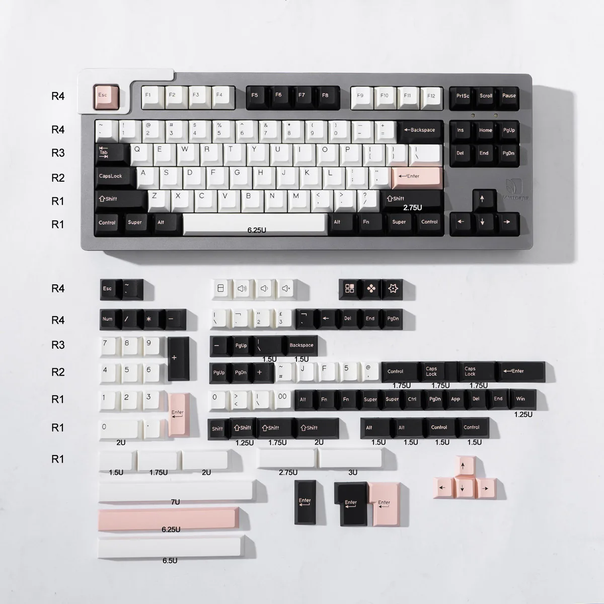 Gmk-Shoko Olivia PBT Keycap, 177 teclas, perfil
