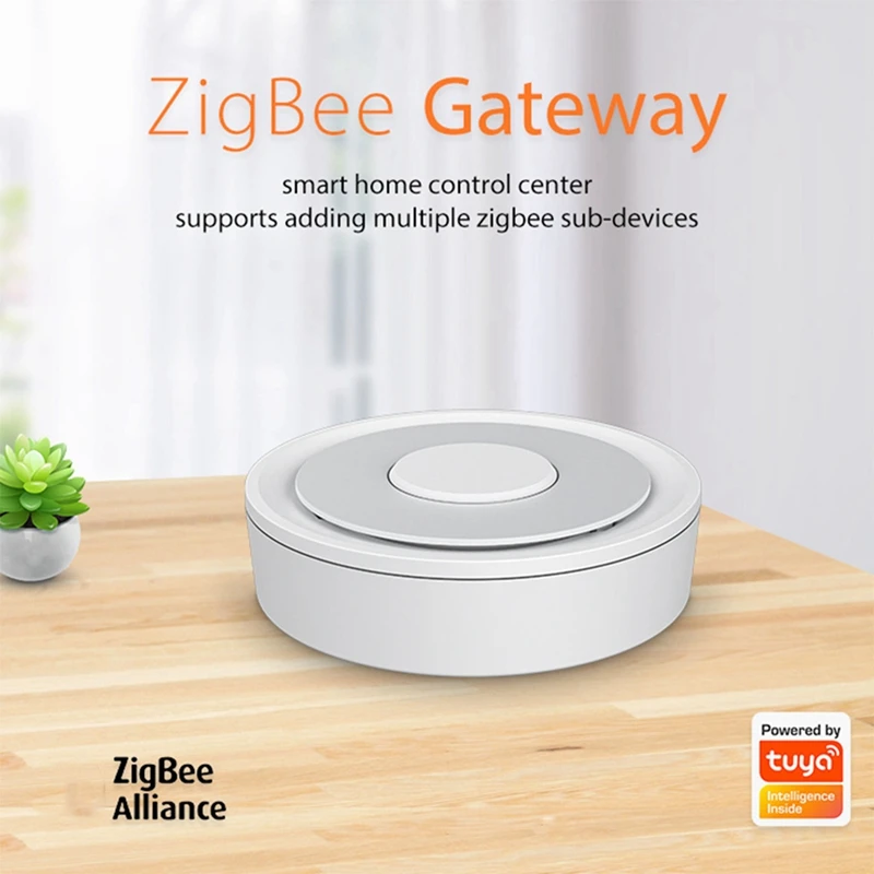 

Wired Zigbee3.0 Tuya Gateway For Home Smartlife Tuyasmart APP Work Smart Device For Living Room Kitchen Bedroom Durable