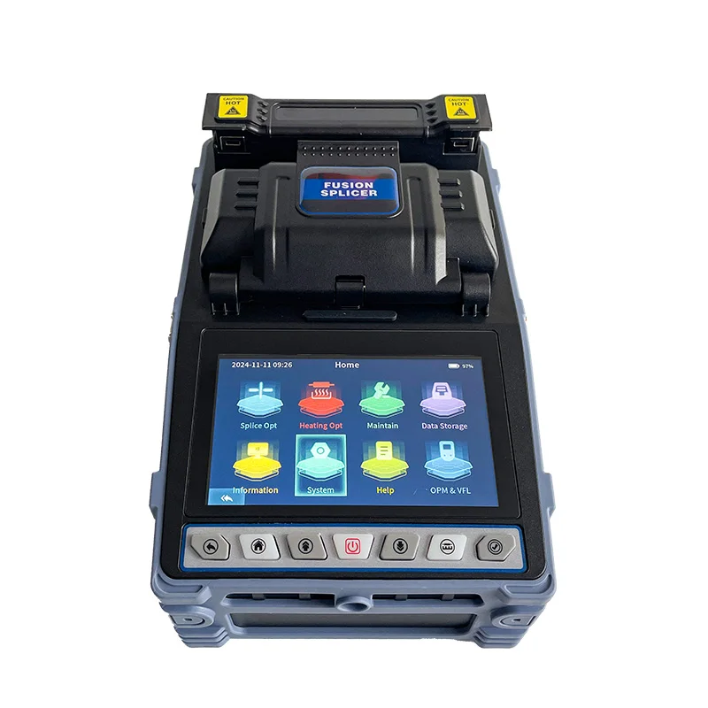 NOVKER NK-3S Fiber Fusion Splicer Machine 4 Motors with Touch Screen OPM VFL FTTH Fiber Optic Jumper Fast Welding Tool Kit
