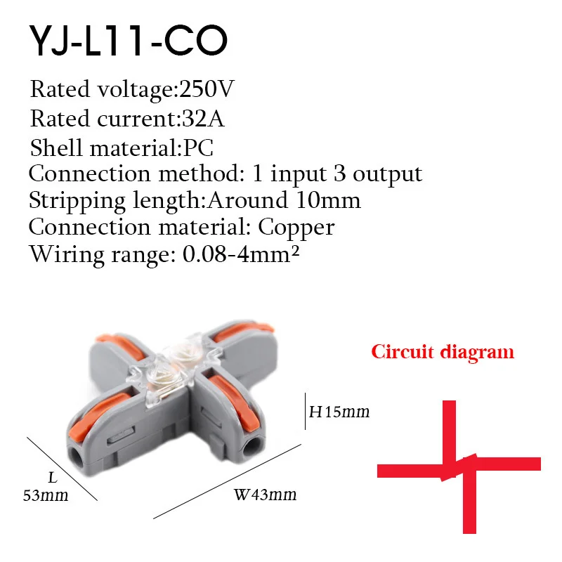 fio conector, Mini condutor, Push-in P421, 2