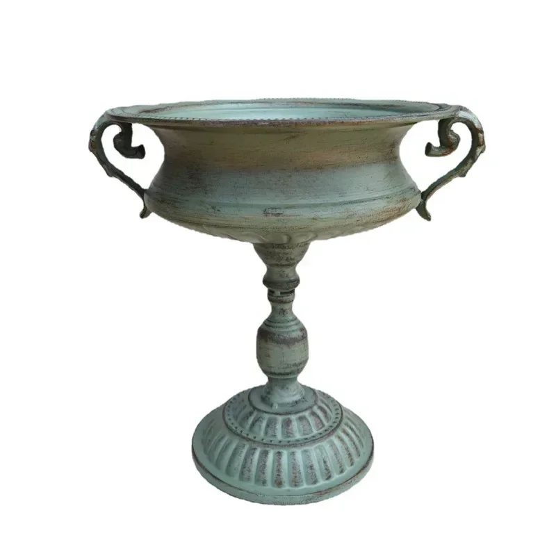 Personalized Plant Shelves, Wrought Iron Trophy Pot Stand, Decorative Bucket, Retro Floor Flower Shelf, Unique Plant Display