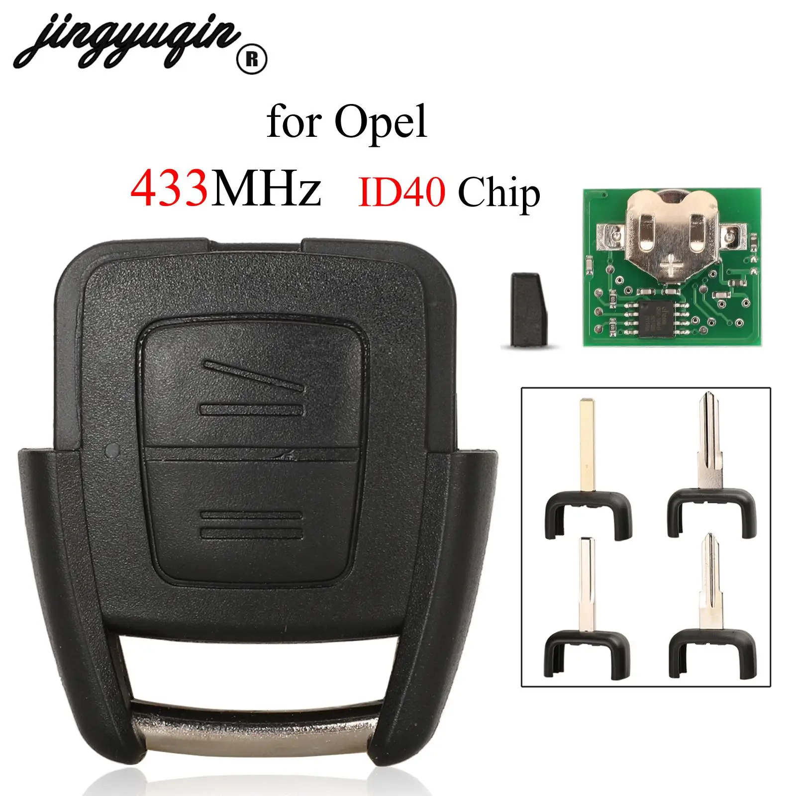Jingyuqin 433 MHz Smart Remote Autoschlüssel ID40 Chip für Opel Astra g a zafira 93176615 BOSCH TS Fob 2-Tasten