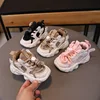 Toddler Sneakers Spring Autumn Baby Casual Sport Shoes Infant Lace-up Breathable Little Boys Girls Walking Shoes Pink, Khaki 2