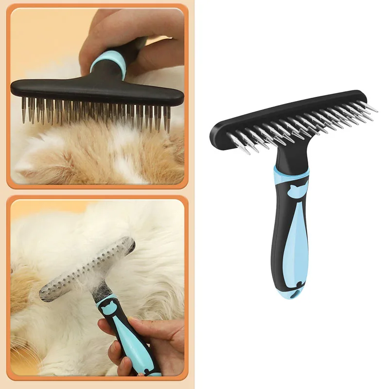 Carpet Restoration Carpet Rake Hair Cleaner Suitable for Rake Comb for Dogs and Cats Slicone Handle Deshedding Brush 5