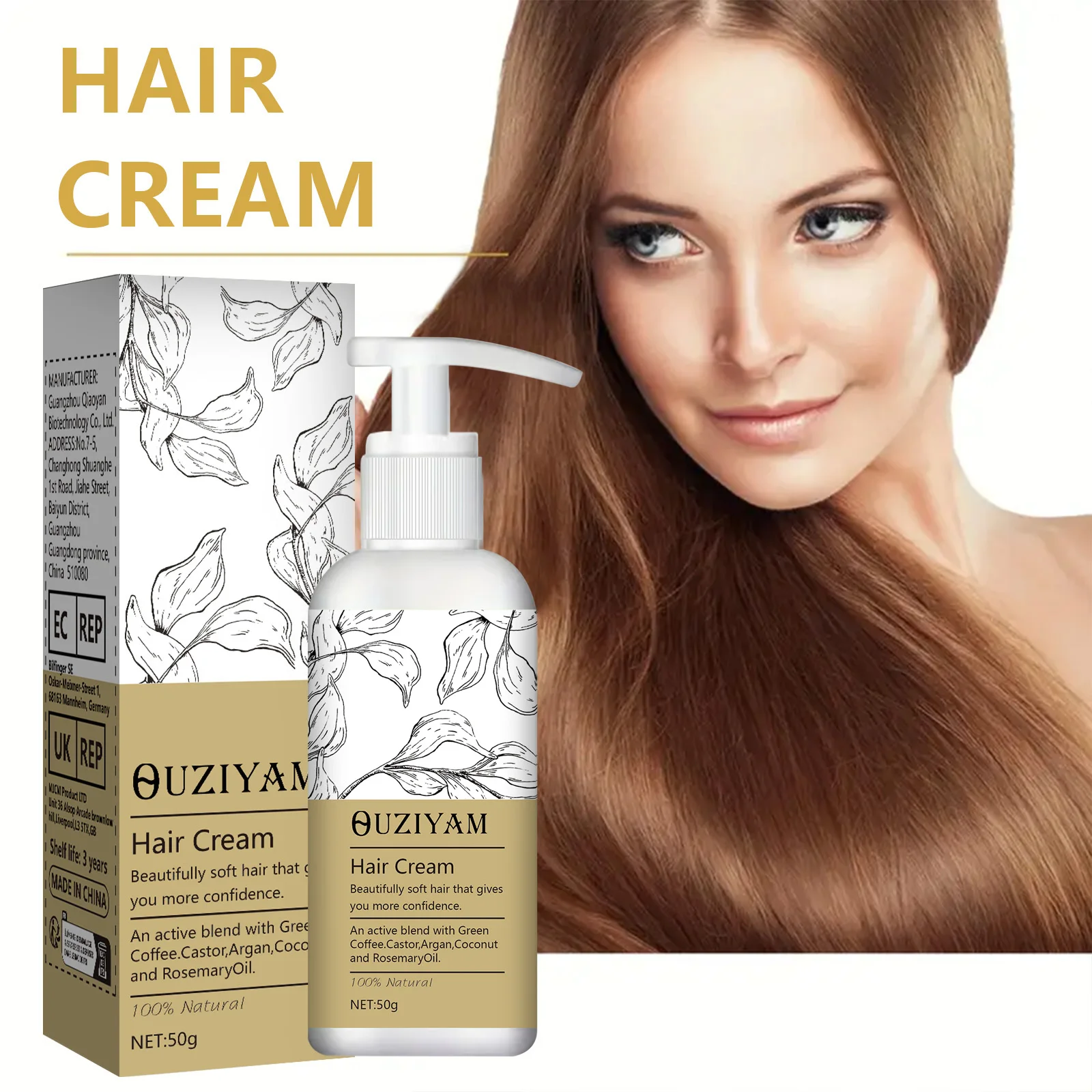 Wheat Conditioner Styling Moisturizing Curl Conditioner Cream Curl Care Hair Elastin Curls, 50ml