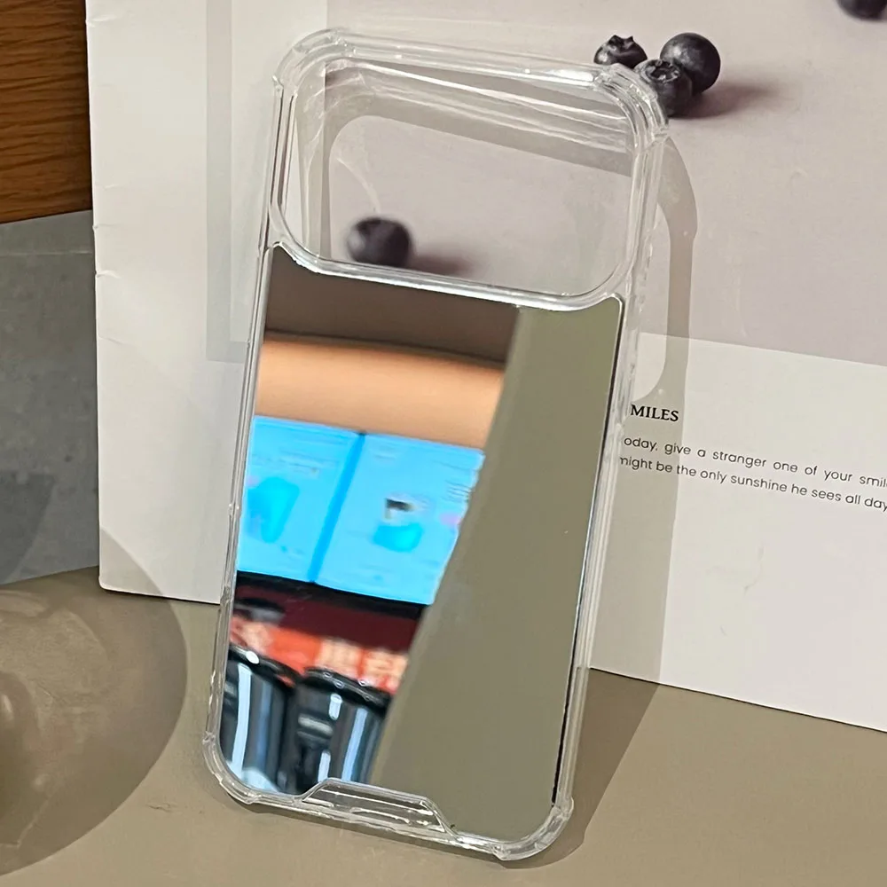 Acrylic Hard Mirror Phone Case with Air Shockproof Protection