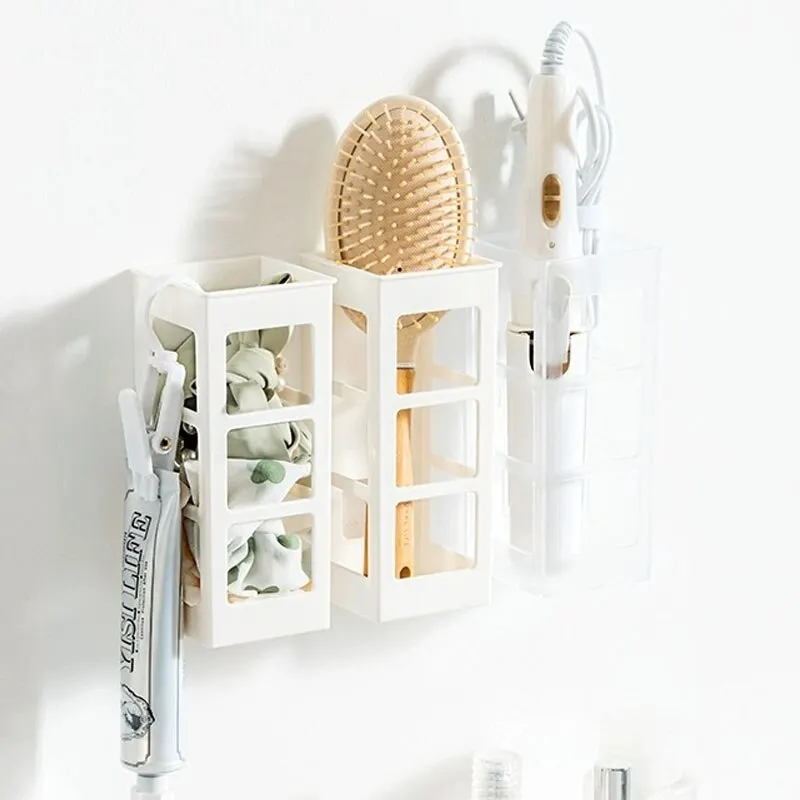 Curling Iron Storage Rack Bathroom Washstand Perforation-free Wall-mounted Storage Rack Bathroom Dormitory Wall