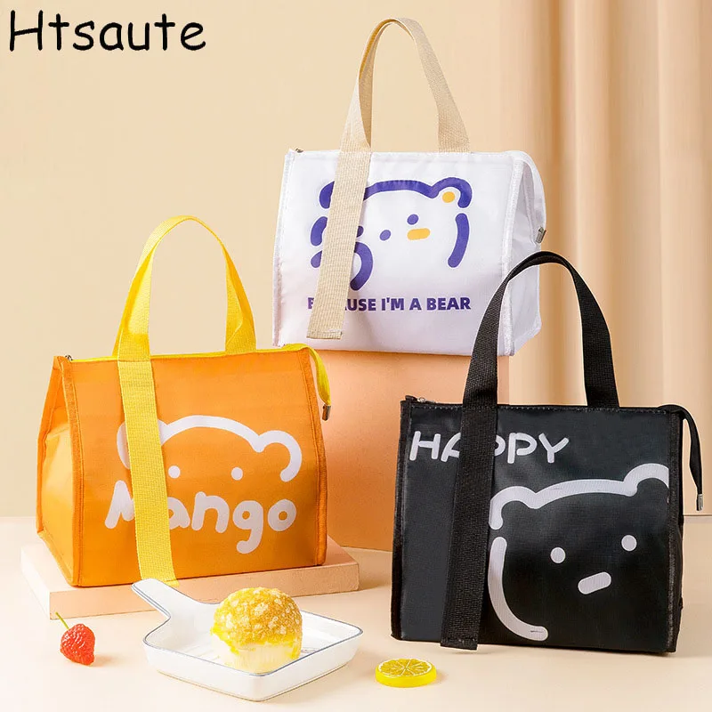 

Portable Lunch Bag Food Thermal Box Durable Waterproof Office Cooler Lunchbox With Shoulder Strap Insulated Case