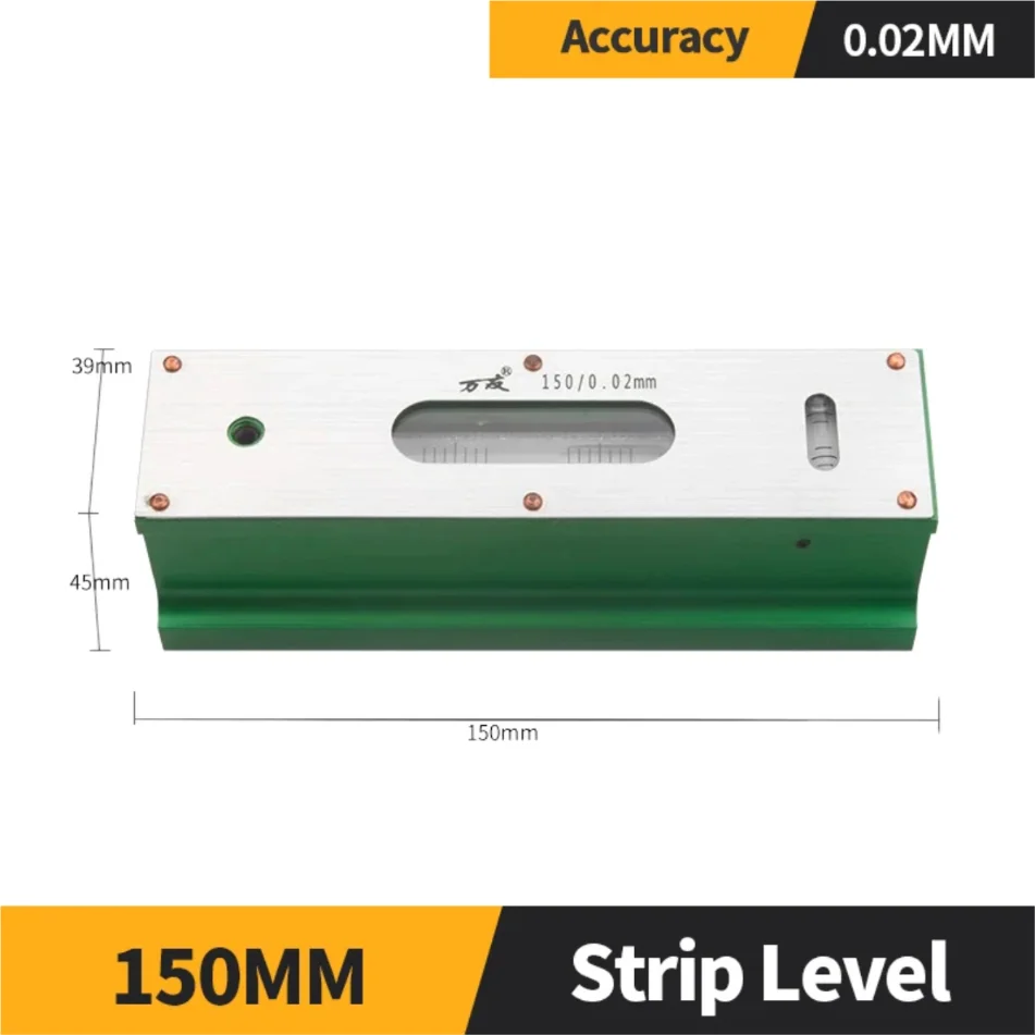 고정밀 0.02mm 산업용 기계식 바 레벨 스트립 레벨 계측기 측정 도구 100/150/200mm
