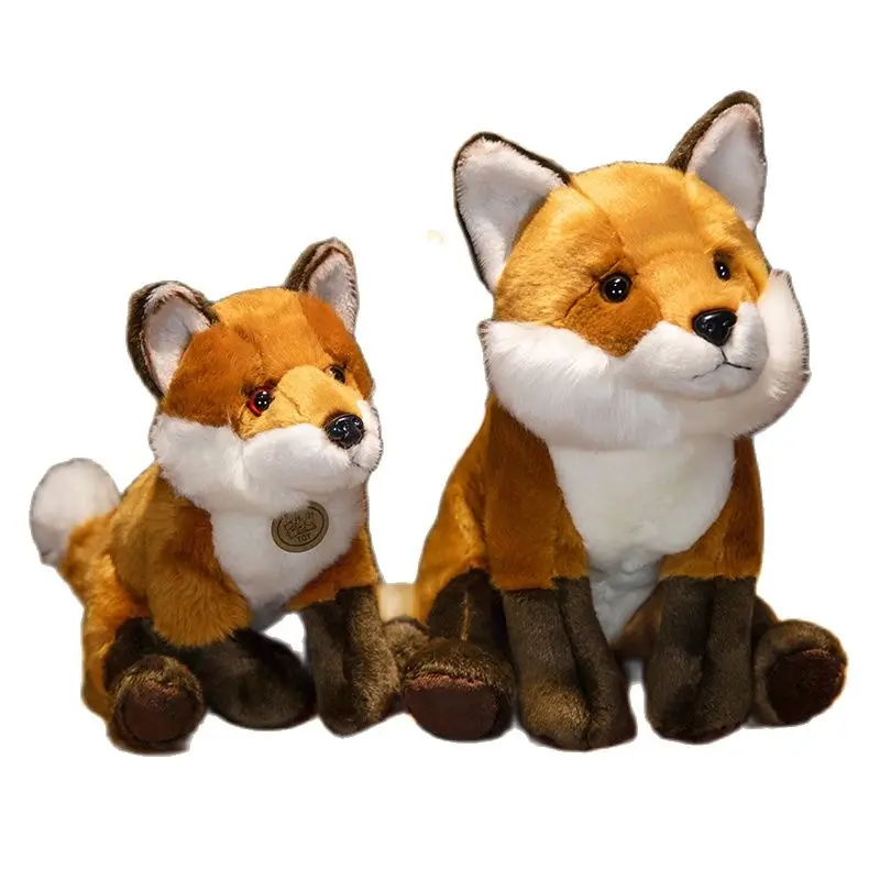 

Super Simulation Fox Plushie Stuffed Forest Wild Animals Lifelike Foxy Peluche Toys Home Decor Doll Toys For Kids Birthday Gift