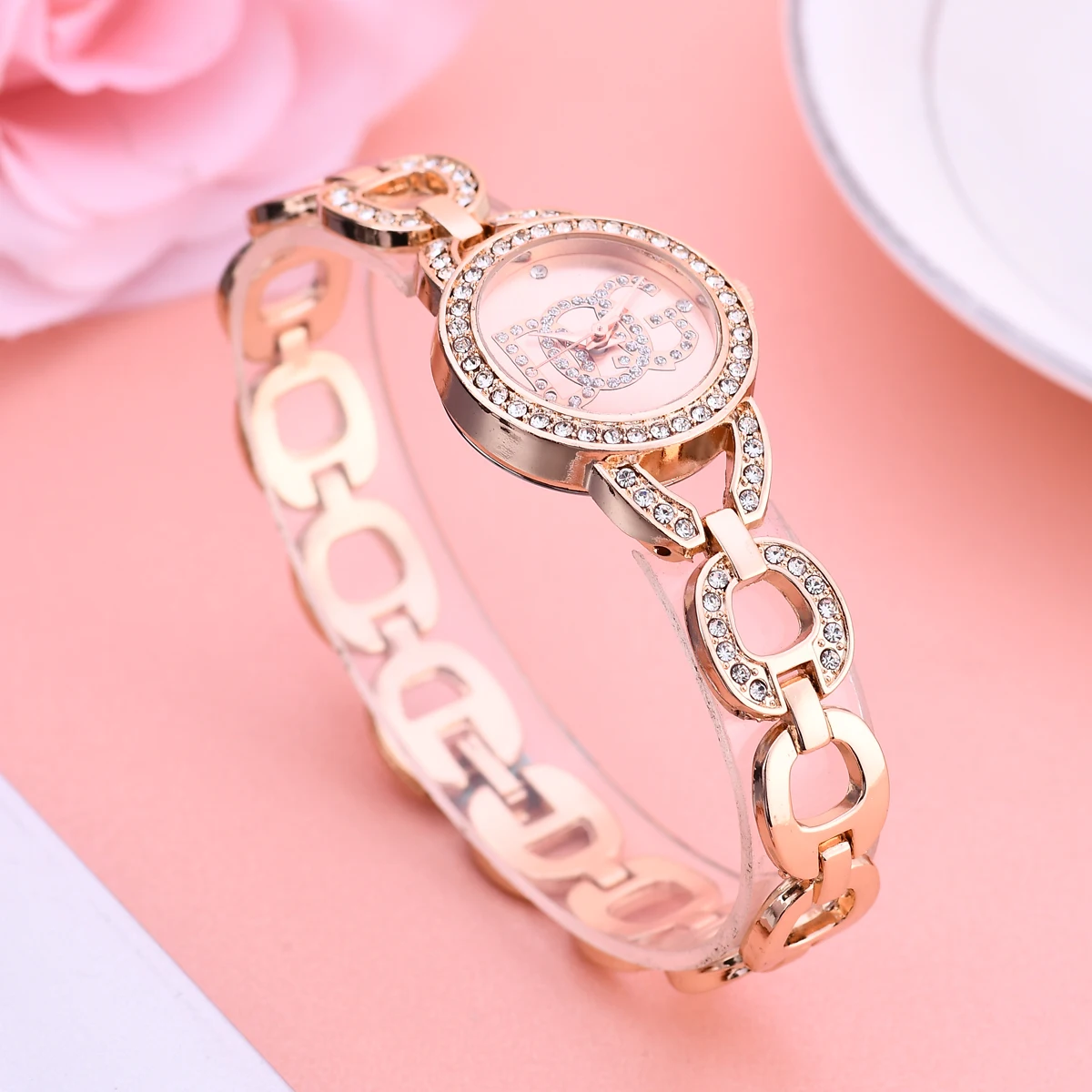 Luxury Brand Women watches electronic watch rhinestone fashion full steel bracelet watch casual boutique ladies dress elegant quartz wristwatch