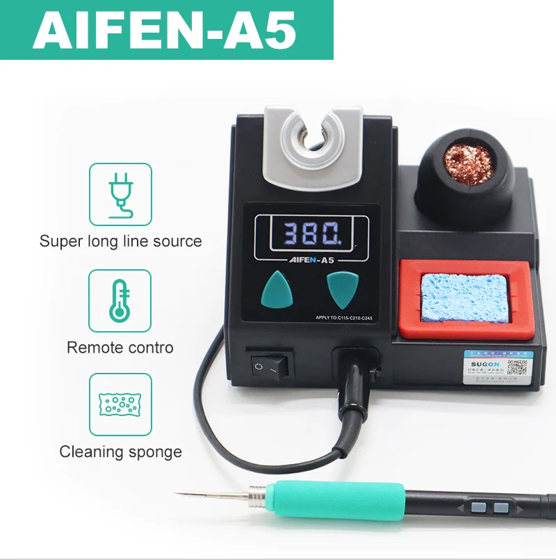 AIFEN A5 Soldering station Compatible Soldering iron Tips C210 245 C115 Handle Soldering and rework station Electronic tooL 3