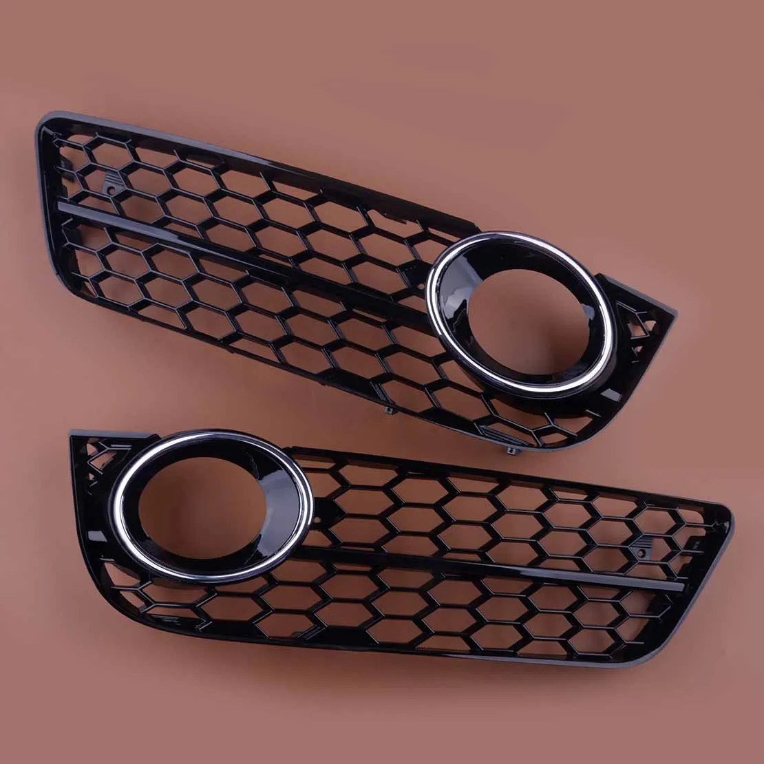 

1 Pair Honeycomb Mesh Lower Standard Bumper Fog Light Lamp Grille Cover Fit for Audi A5 Coupe 2009 2010 2011 8T0807682