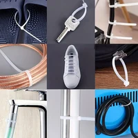 100-1500Pcs Self-locking Plastic Nylon Tie Black/white Zip 3