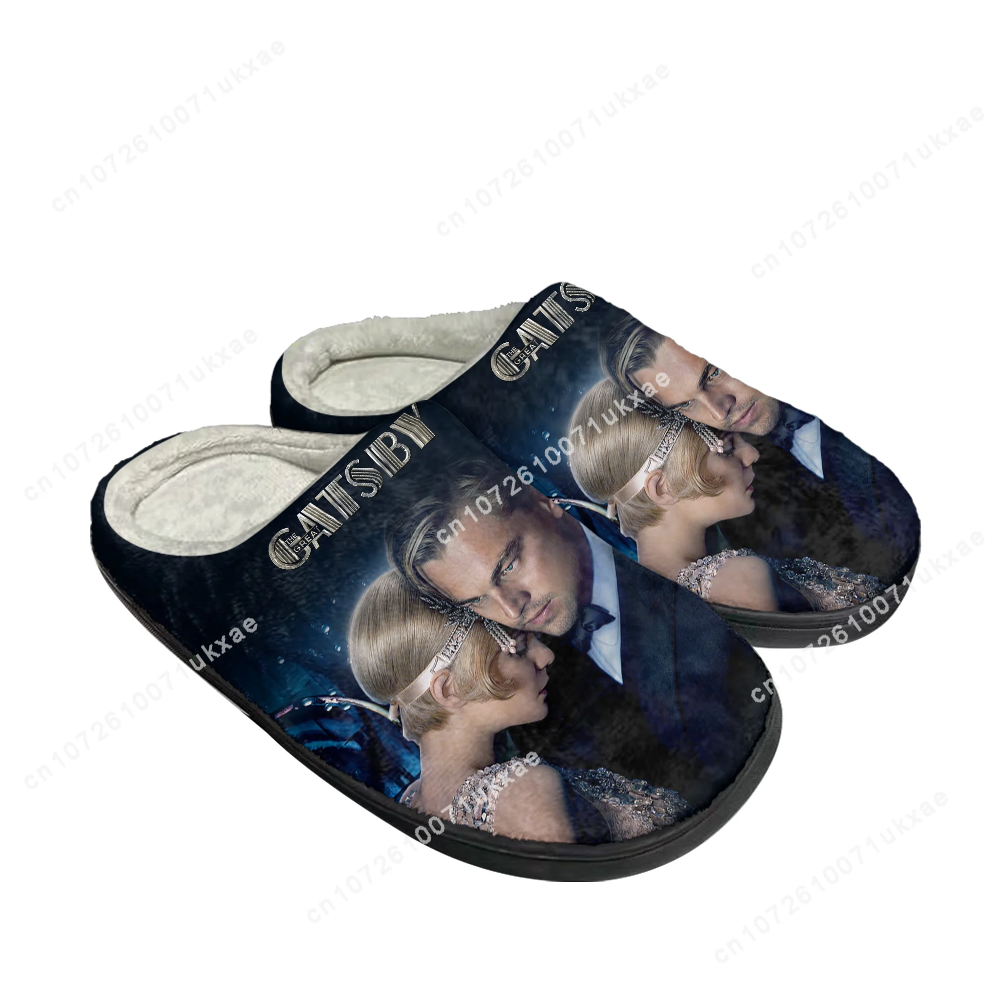 

Great Gatsby Home Cotton Slippers Mens Womens Leonardo DiCaprio Plush Bedroom Casual Keep Warm Shoes Thermal Slipper Custom Shoe