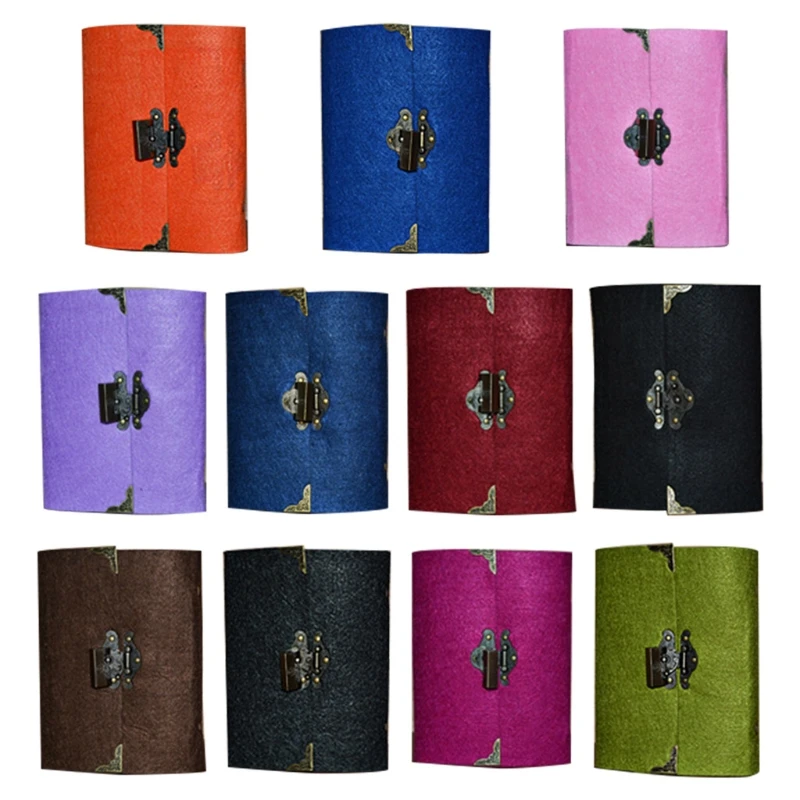 

Retro Travel Notebook with Lock for KEY Diary Planner Journal Notepad Kraft Paper Business Sketching Writing Stationery